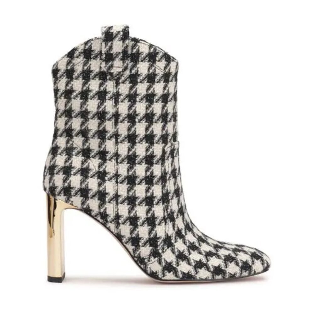 NEW Jessica Simpson Xovira Houndstooth Bootie w/ Gold Heel Sz. 6